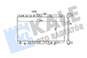 KALE TOYOTA Радіатор охолодження Corolla 1.3/1.6 87-