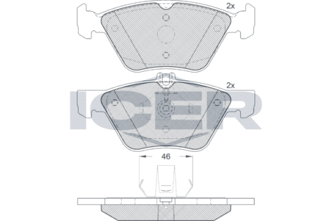 Колодки тормозные (передние) MB E-class (W210/S210)/CLK-class (C208) 95-03/SLK-class (R170) 00-04