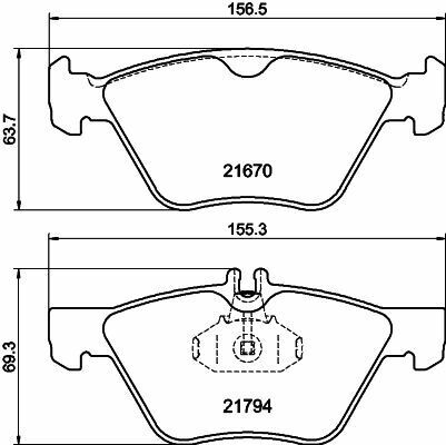 Тормозные колодки перед W202/210(ATE)/211 4Matic