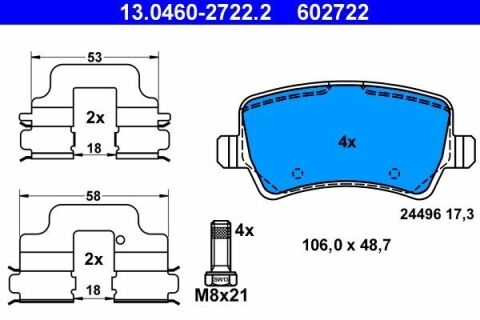 Колодки гальмівні (задні) Ford Galaxy/Land Rover Freelander 2/Volvo S80/V70 06- (TRW)