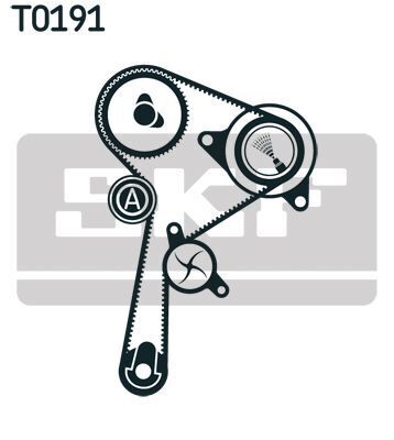 Роликовый модуль натяжителя ремня (ролик, ремень, помпа)