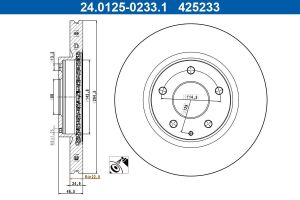 Диск гальмівний (передній) Mazda 3 18- (294.5x24.9)