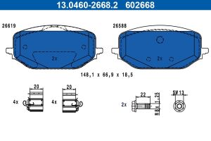 Колодки гальмівні (передні) Citroen Berlingo/C5/Peugeot Partner/308/508 18-