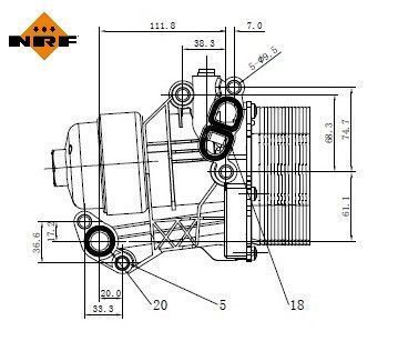 Корпус фільтра масляного (з радіатором) VW Crafter/T6 2.0 TDI 16- Корпус фільтра масляного (з радіатором) VW Crafter/T6 2.0 TDI 16-