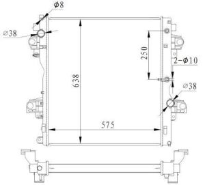 Радіатор охолодження Toyota Land Cruiser Prado 3.0 D-4D 09- (АКПП)