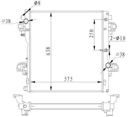 Радіатор охолодження Toyota Land Cruiser Prado 3.0 D-4D 09- (АКПП) Радіатор охолодження Toyota Land Cruiser Prado 3.0 D-4D 09- (АКПП)