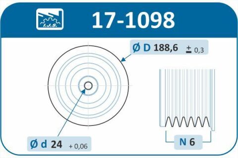 Шків колінвалу Audi A6/Q7VW Touareg 2.7/3.0TDI 02- (6PK)