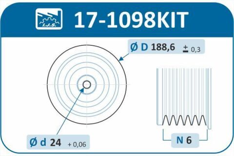 Шків колінвалу Audi A6/Q7VW Touareg 2.7/3.0TDI 02- (6PK) Шків колінвалу Audi A6/Q7VW Touareg 2.7/3.0TDI 02- (6PK)
