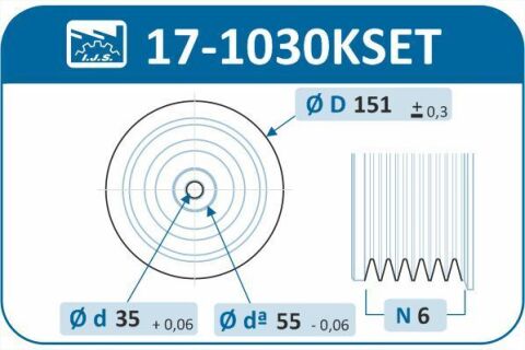 Шків колінвалу Opel Astra G/Vectra B 2.0/2.2 CDTI (6PK) (в комплекті з болтом) Шків колінвалу Opel Astra G/Vectra B 2.0/2.2 CDTI (6PK) (в комплекті з болтом)