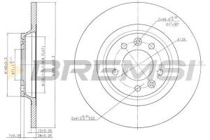 Гальмівний диск (задній) CITROËN C5/PEUGEOT 407/508/607/RCZ 1.6-3.0 04-