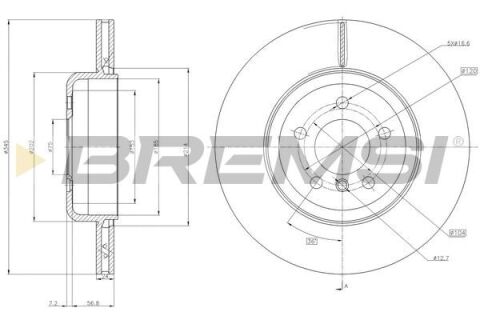 Тормозной диск зад. BMW 5 (F10/F07)/6 (F06/F12/F13)/7 (F01/F02/F03/F04) 3.0-4.4 08-18 (345x24mm) Тормозной диск зад. BMW 5 (F10/F07)/6 (F06/F12/F13)/7 (F01/F02/F03/F04) 3.0-4.4 08-18 (345x24mm)