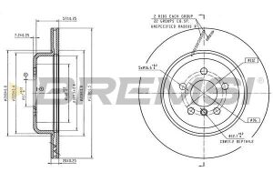 Тормозной диск зад. BMW 7 (G11/G12) 2.0 D 16-19 (330x20mm)