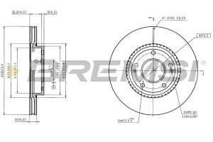 Тормозной диск зад. BMW 7 (G11/G12) 3.0 D 15-20 (300x20mm)