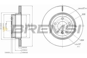 Гальмівний диск зад. BMW X5 (E70/F15/F85) / X6 (E72/72/F16/F86) 06-