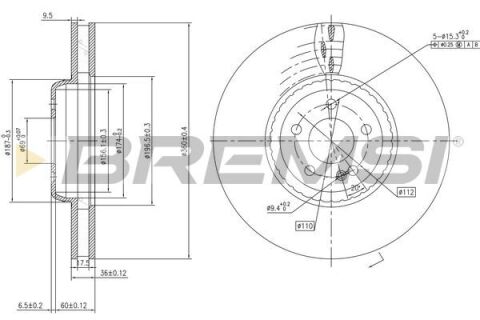 Гальмівний диск зад. MB C-class (W205)/E-class (W213) 3.0-3.5 15-21 (360x36mm) Гальмівний диск зад. MB C-class (W205)/E-class (W213) 3.0-3.5 15-21 (360x36mm)