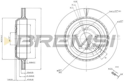 Гальмівний диск зад. MB M-CLASS W164 05-12 Гальмівний диск зад. MB M-CLASS W164 05-12
