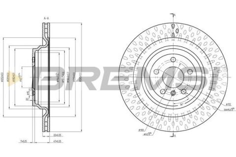 Гальмівний диск зад. MB M-CLASS W166 11-15 Гальмівний диск зад. MB M-CLASS W166 11-15