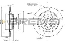Гальмівний диск зад. TESLA MODEL 3 17- (335x20mm)