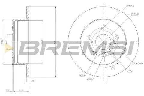 Гальмівний диск зад. Toyota Camry/Lexus ES 06-12 Гальмівний диск зад. Toyota Camry/Lexus ES 06-12