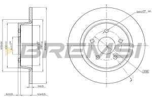 Гальмівний диск зад. Transit Connect/Kuga/C-max 10- 1.0-2.0