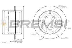 Тормозной диск зад.Outlander/Lancer/Airtrek/Space Runner 95-13 Тормозной диск зад.Outlander/Lancer/Airtrek/Space Runner 95-13