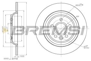 Гальмівний диск задн. INSIGNIA A/VOLVO XC70 II 1.4-3.2 07-17