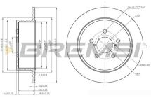 Гальмівний диск задн. Legacy/Liberty/Outback 03-09
