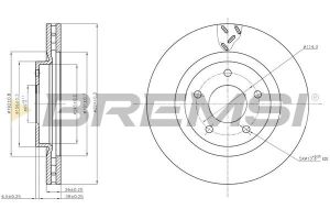 Гальмівний диск пер. COMPASS/PATRIOT 2.0-2.4 06-
