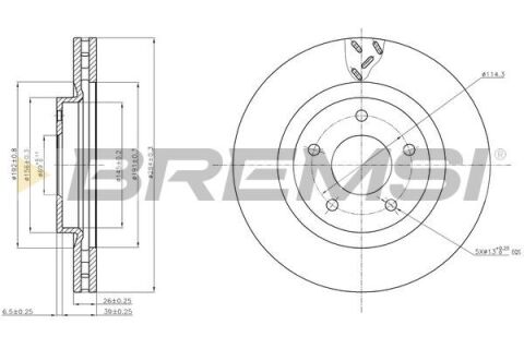 Гальмівний диск пер. COMPASS/PATRIOT 2.0-2.4 06-