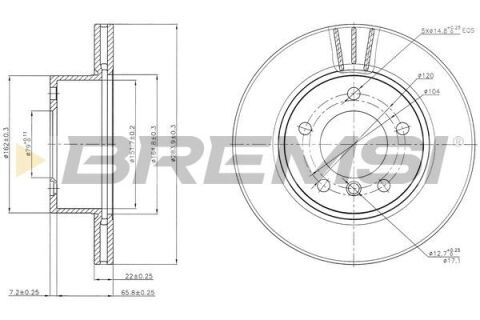 Гальмівний диск пер. F20/F21/F22 11- Гальмівний диск пер. F20/F21/F22 11-