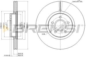 Гальмівний диск пер. Focus/Connect/Kuga/Tourneo/Transit/V40 (05-22)