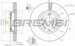 Гальмівний диск пер. MAZDA 6/INSIGNIA A 1.8-2.5 07-16 (299x25mm)