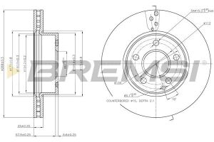 Гальмівний диск пер. MB C-CLASS S204 07-14