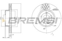 Тормозной диск пер. MB C-CLASS W205 14-/E-CLASS W213 16-