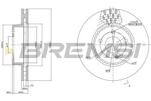 Гальмівний диск пер. MB C-CLASS W205 14-/E-CLASS W213 16-