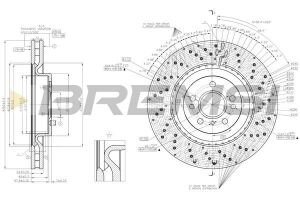 Тормозной диск пер. MB M-CLASS W166 11-15 MB M-CLASS W166 11-15