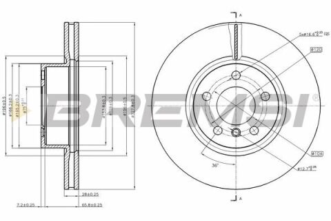 Гальмівний диск пер. X3 F25/X4 F26 10- 1.6-3.0 Гальмівний диск пер. X3 F25/X4 F26 10- 1.6-3.0
