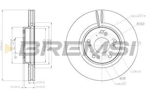 Гальмівний диск перед. ACCORD VIII/INSIGNIA A 2.0-2.4 08- (296x25mm)
