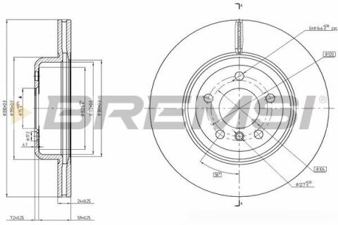 Гальмівний диск перед. F10/F11 (09-21) Гальмівний диск перед. F10/F11 (09-21)