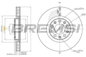 Гальмівний диск перед. FIAT 500X/RENEGADE SUV 1.3-2.0 14- (305x28mm)