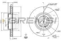 Гальмівний диск перед. MB A-class (W177) 1.5 D 18- (305x28mm)