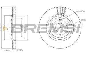 Тормозной диск перед. Nissan Navara/ Pathfinder III 05-10 (320x28)