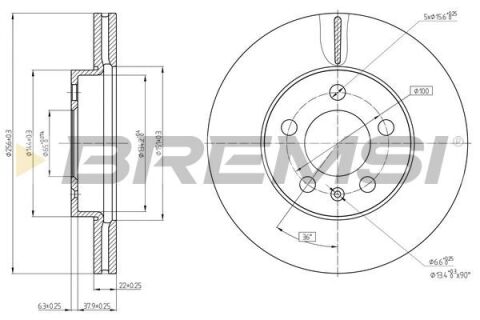 Тормозной диск перед. POLO VI/IBIZA V 1.0-1.6 17- (256x22mm) Тормозной диск перед. POLO VI/IBIZA V 1.0-1.6 17- (256x22mm)