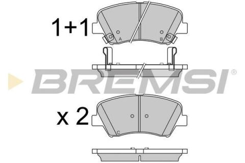 Гальмівні колодки пер. Ceed/Cerato/Elantra/Equus/i30 (09-21) (BOSCH) Гальмівні колодки пер. Ceed/Cerato/Elantra/Equus/i30 (09-21) (BOSCH)