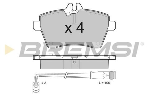 Гальмівні колодки пер. MB W169/W245 04-12 Гальмівні колодки пер. MB W169/W245 04-12