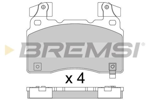 Гальмівні колодки пер. Tesla Model S/INSIGNIA B 13- (BREMBO) Гальмівні колодки пер. Tesla Model S/INSIGNIA B 13- (BREMBO)
