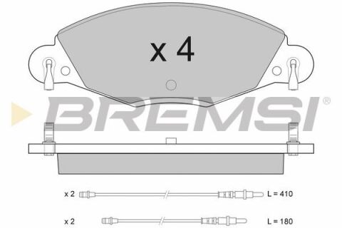 Гальмівні колодки перед. CITROEN C5 1.8-3.0 01-08 (BOSCH)