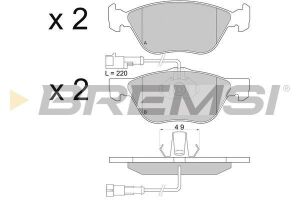Гальмівні колодки перед. FIAT BRAVO/STILO/PUNTO 1.8-2.4 96-14 (ATE)