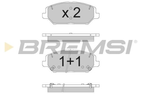 Гальмівні колодки перед. HYUNDAI i30/CEED 1.0-1.6 16- Гальмівні колодки перед. HYUNDAI i30/CEED 1.0-1.6 16-