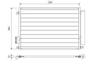 Радіатор кондиціонера FIAT 500/PANDA 0.9-1.3 09-